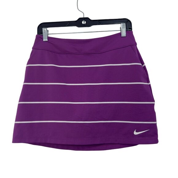 Nike Golf Purple Striped Dri-Fit Athletic Skort/Skirt - Picture 2 of 8